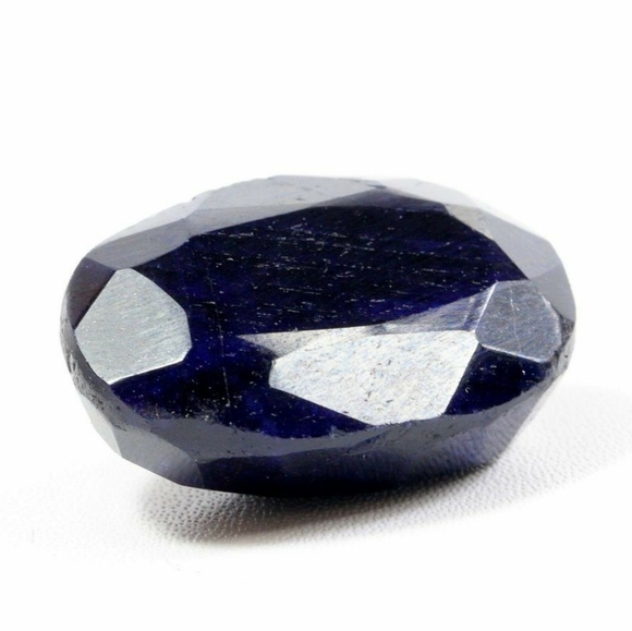 Vintage Art 665ct Genuine Dark Blue Sapphire Gemstone Faceted Loose
